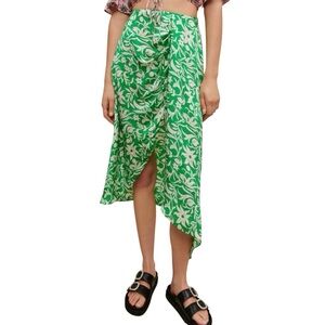 Maje draped silky floral print lightweight midi skirt Sz 40
excellent condition